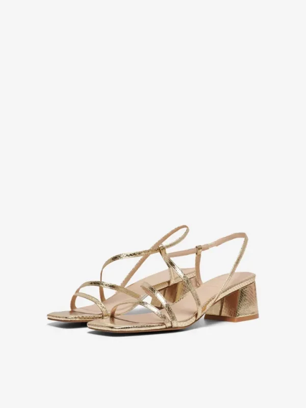 Only Sandals<AYLIN BLOCK HEEL SANDAL (GOLD)
