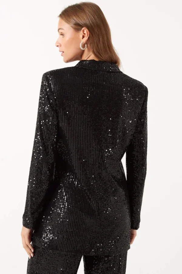 Wsl 2 Jackets | Coats<BELLE SEQUIN BLAZER (BLACK)