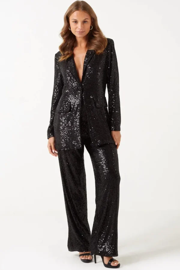 Wsl 2 Pants<BELLE SEQUIN TROUSERS (BLACK)