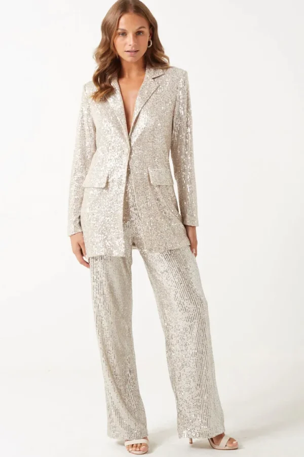 Wsl 2 Pants<BELLE SEQUIN TROUSERS (CHAMPAGNE)