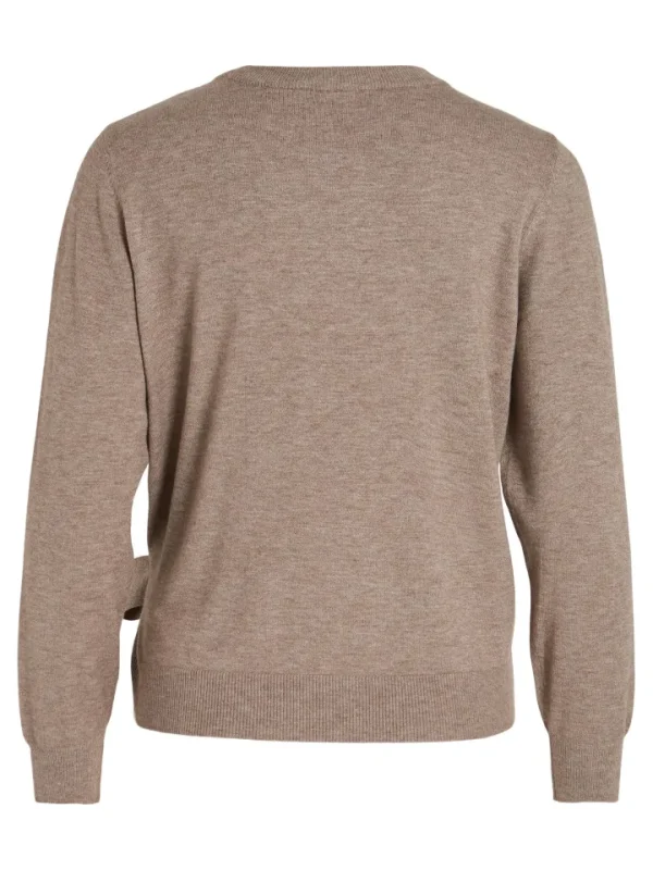 Vila Jumpers & Cardigans<BELLE TIE DETAIL JUMPER (BROWN LENTIL/ MELANGE)