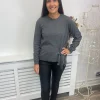 Vila Jumpers & Cardigans<BELLE TIE DETAIL JUMPER (DARK GREY)