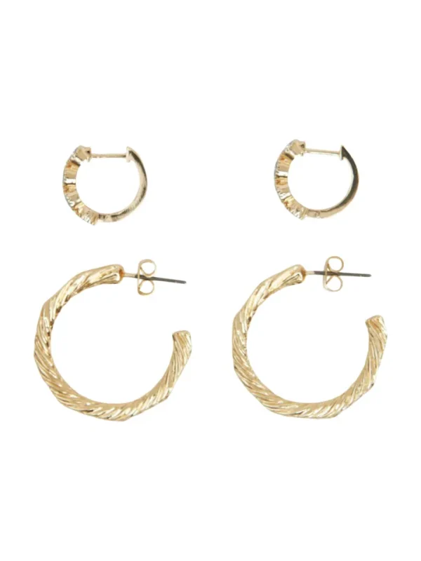 Vila Jewellery<Beyonce 2 Pack Hoop Earring (Gold)