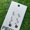 Pieces Jewellery<Bia 3 Pack Earrings (Silver)