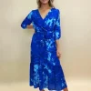 Kate & Pippa Occasionwear<BOHO MIDI DRESS (BLUE/ROYAL BLUE)
