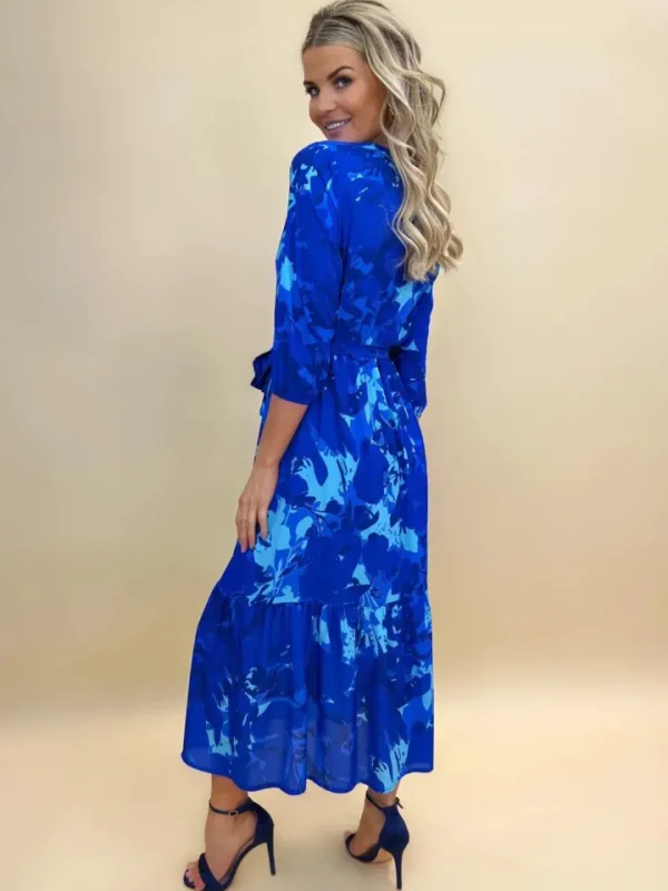 Kate & Pippa Occasionwear<BOHO MIDI DRESS (BLUE/ROYAL BLUE)