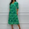 Kate & Pippa Occasionwear<Boho Midi Dress (Green)