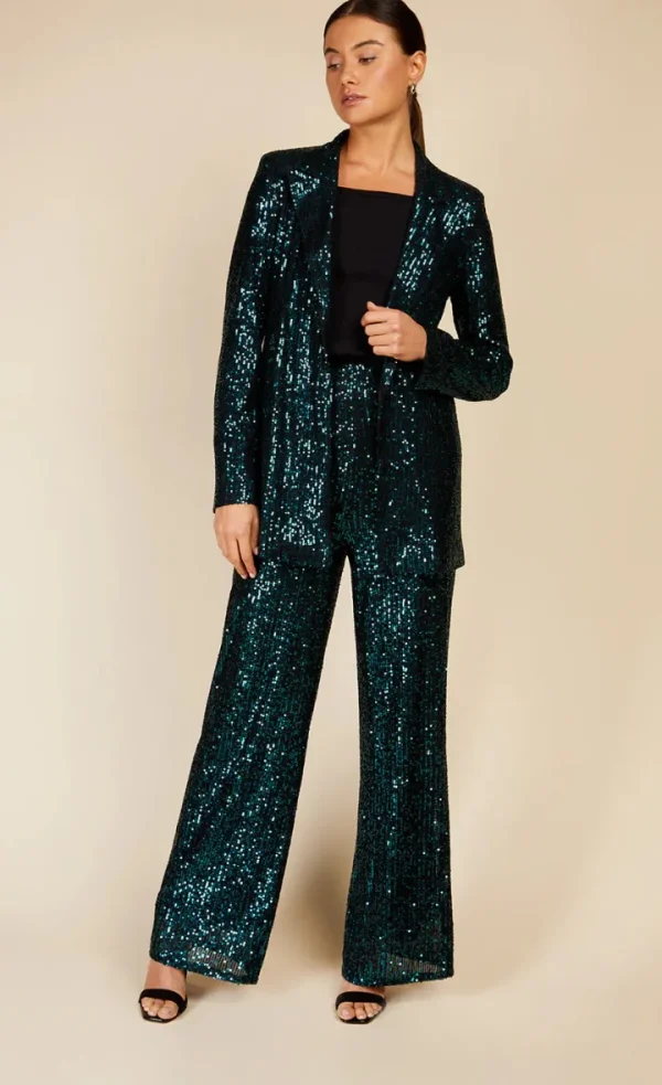 Little Mistress Blazers<BONNIE SEQUIN BLAZER (GREEN)