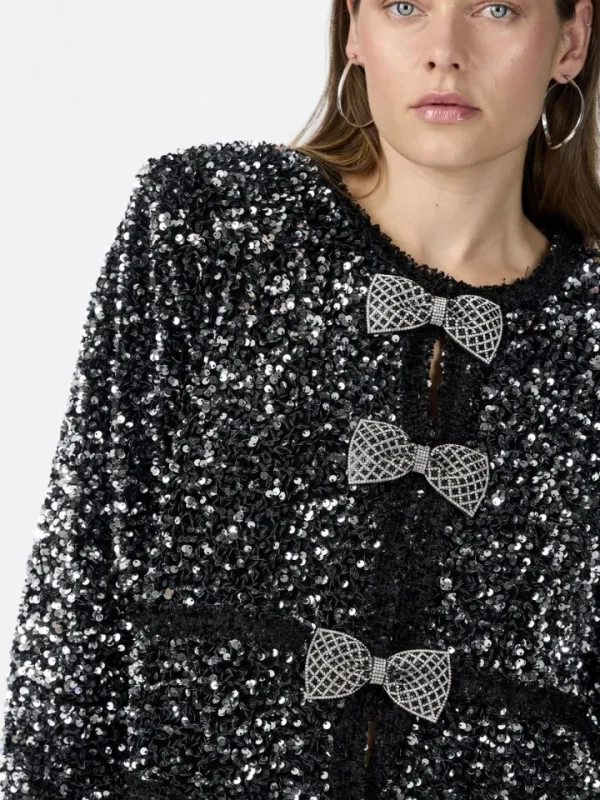 Yas Jackets<Bow Sequin Jacket