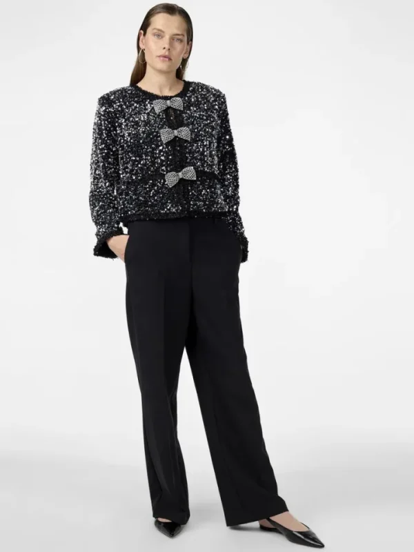 Yas Jackets<Bow Sequin Jacket