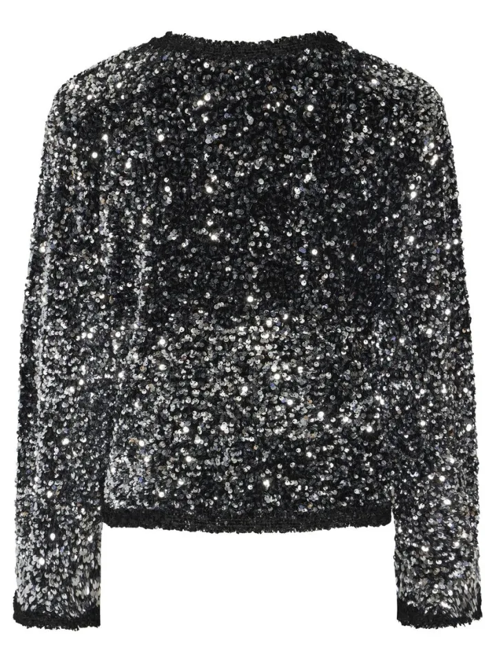bow_sequin_jacket_black_3.webp Yas Jackets<Bow Sequin Jacket