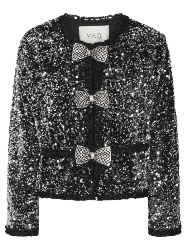 Yas Jackets<Bow Sequin Jacket