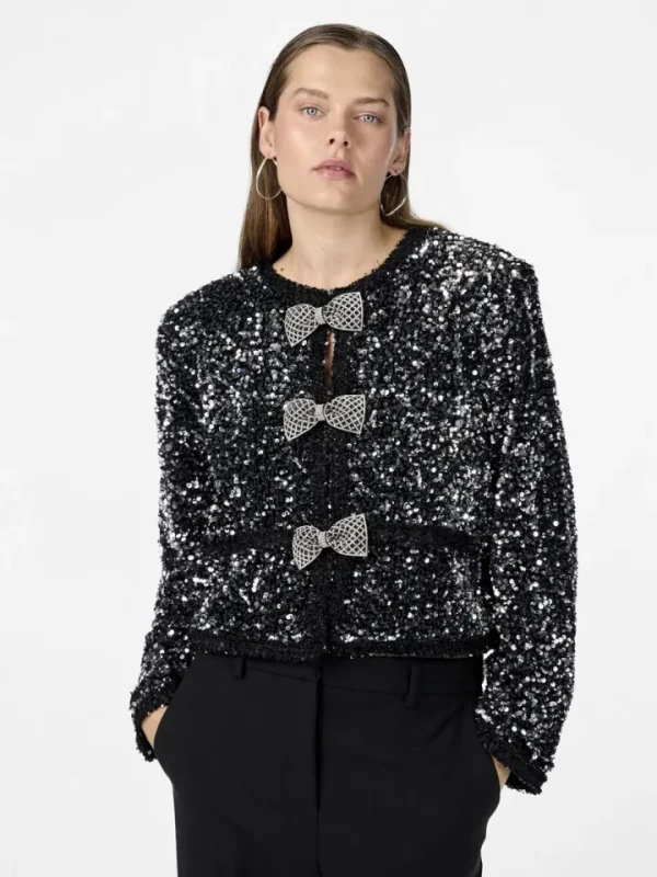 Yas Jackets<Bow Sequin Jacket