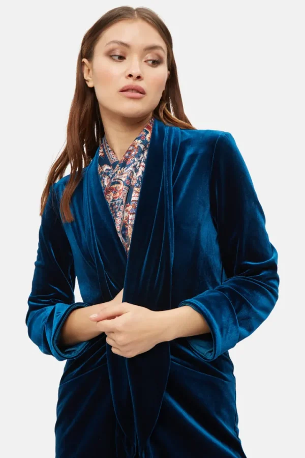 Traffic People Blazers<Boyfriend Jacket (Teal)