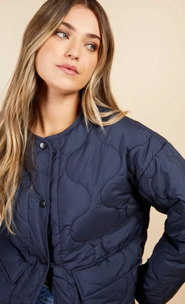 Little Mistress Jackets<BREDA QUILTED JACKET (NAVY)