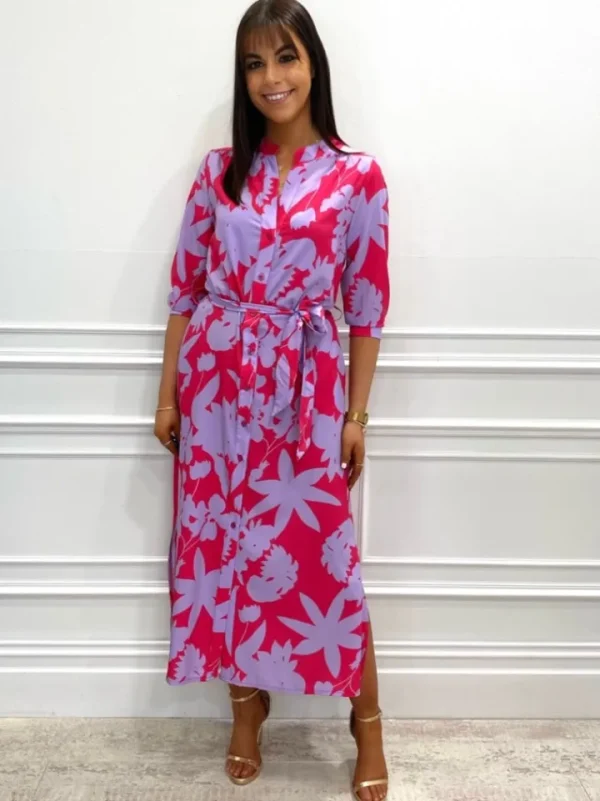 Kate & Pippa Occasionwear<Capri Shirt Dress (Lilac/Pink)