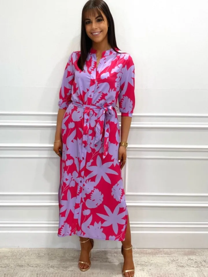 capri_shirt_dress_lilacpi_2.webp Kate & Pippa Occasionwear<Capri Shirt Dress (Lilac/Pink)