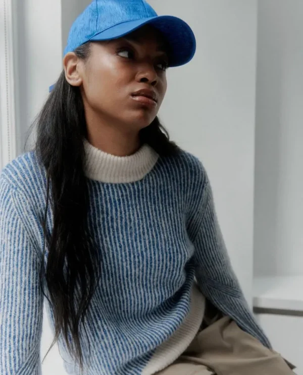 Ichi Jumpers & Cardigans<CARA STRIPE JUMPER (TRUE BLUE)
