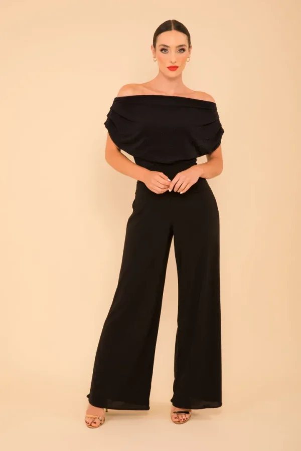 Atom Jumpsuits | Occasionwear<Carbon Jersey Jumpsuit (Black Sparkle)