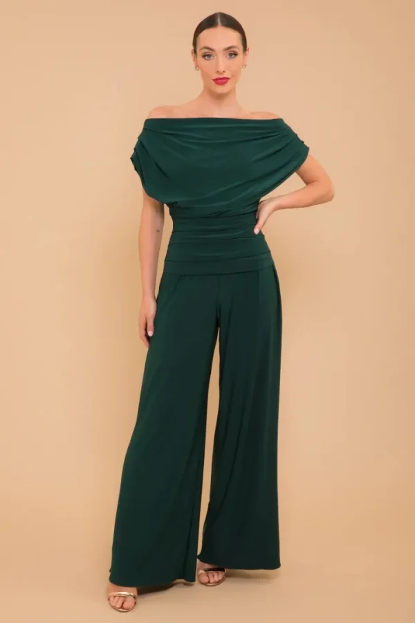 Atom Jumpsuits | Occasionwear<CARBON JERSEY JUMPSUIT (FOREST GREEN)