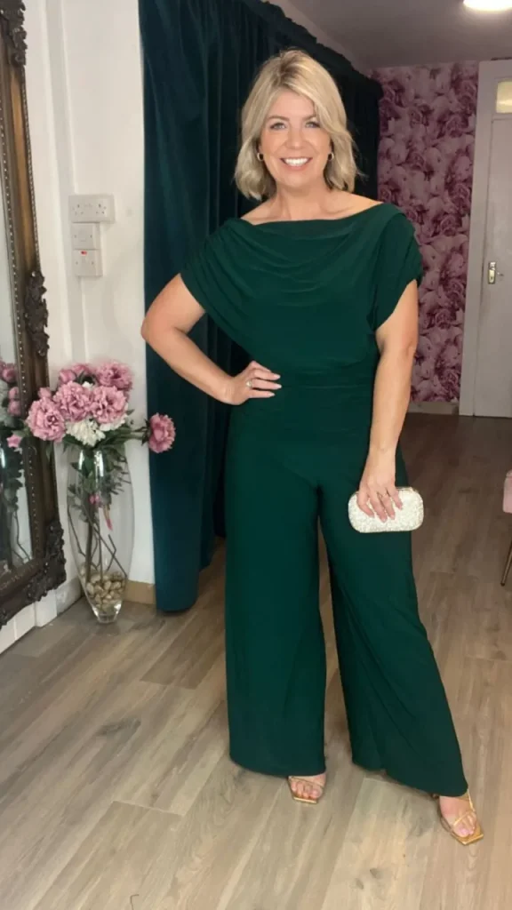 Atom Jumpsuits | Occasionwear<CARBON JERSEY JUMPSUIT (FOREST GREEN)
