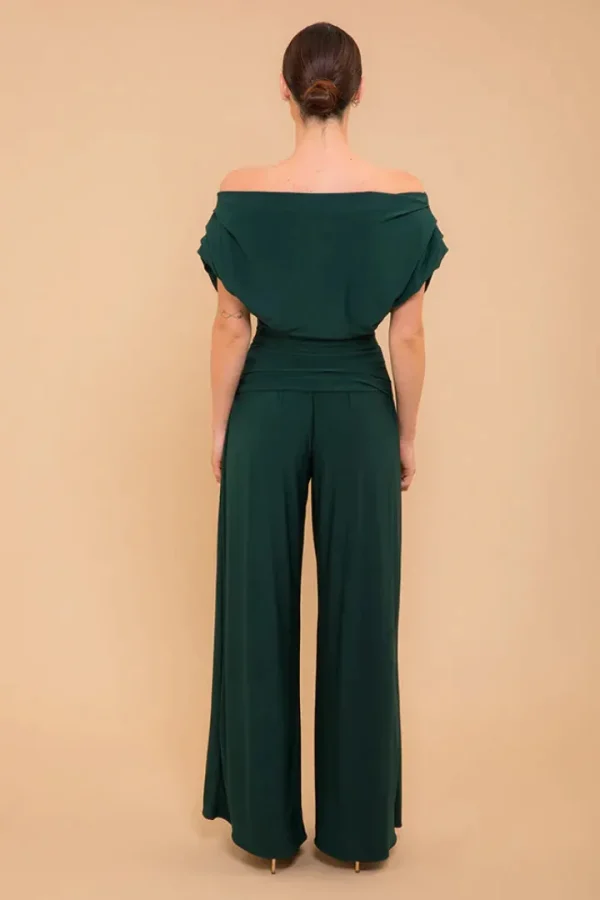 Atom Jumpsuits | Occasionwear<CARBON JERSEY JUMPSUIT (FOREST GREEN) CURVE