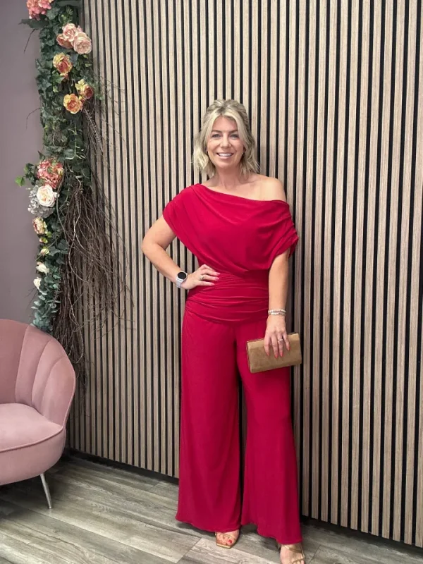 Atom Jumpsuits | Occasionwear<Carbon Jersey Jumpsuit (Magenta)