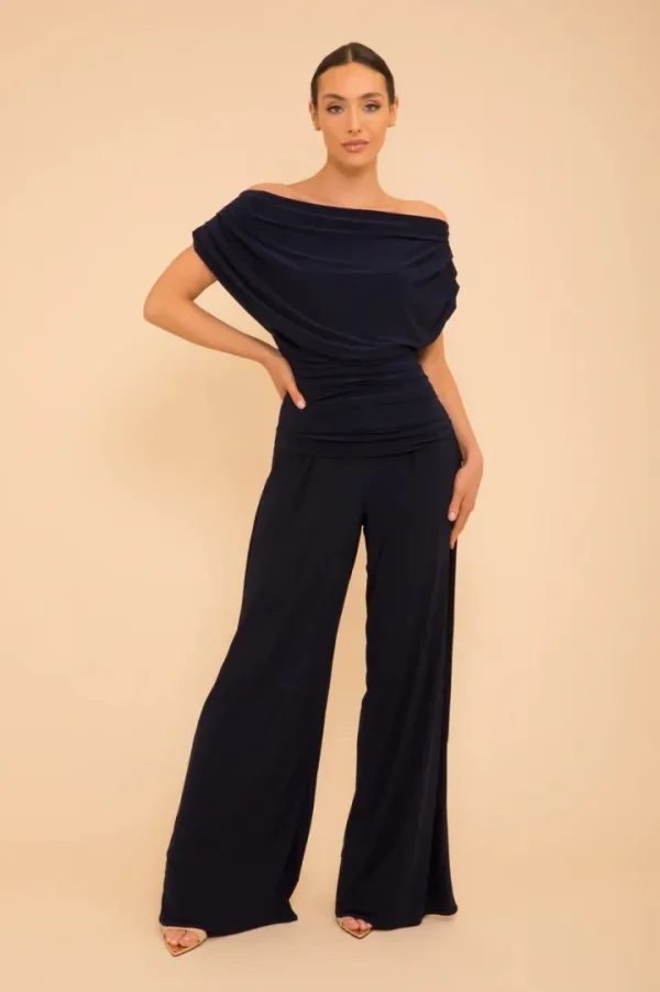 Atom Jumpsuits | Occasionwear<CARBON JERSEY JUMPSUIT (NAVY)