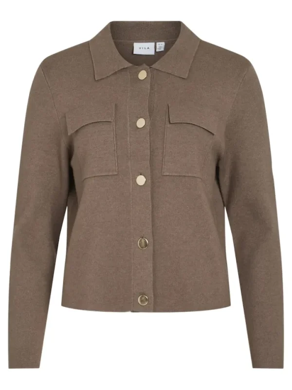 Vila Jumpers & Cardigans<Cassie Cardigan (Natural/Melange)