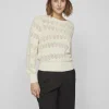 Vila Jumpers & Cardigans<Cathy Pointelle Knit Top (Birch)