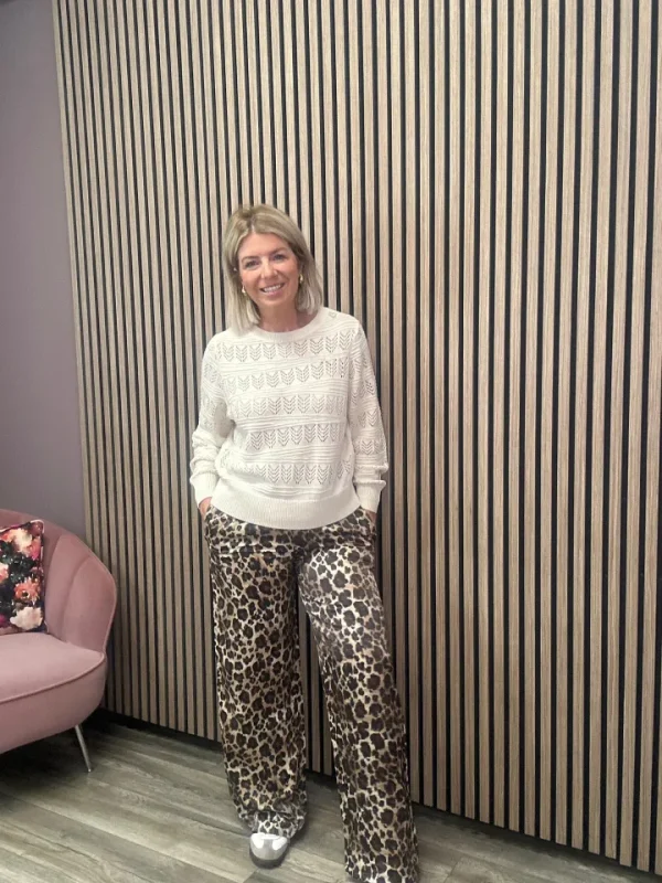 Vila Jumpers & Cardigans<Cathy Pointelle Knit Top (Birch)