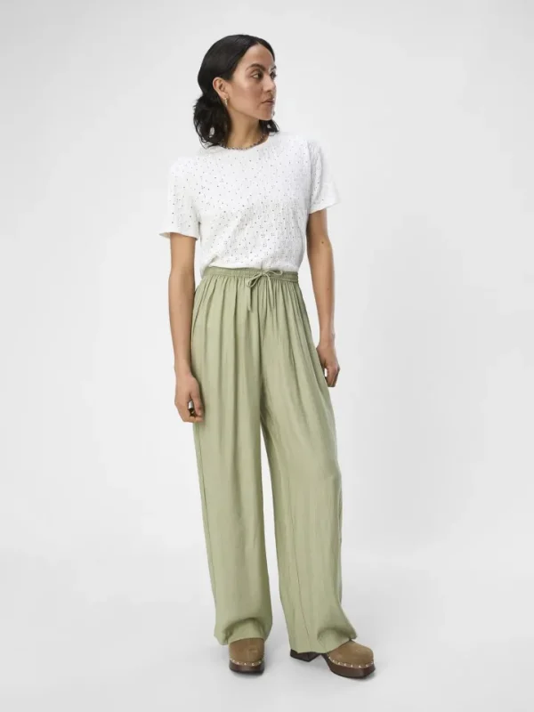 Object Pants<Catja Wide Leg Pants (Tea Green)