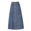 Frnch Skirts<Catty Denim Skirt (Blue)