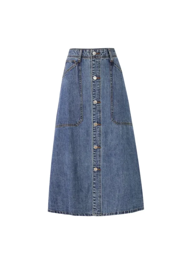 Frnch Skirts<Catty Denim Skirt (Blue)