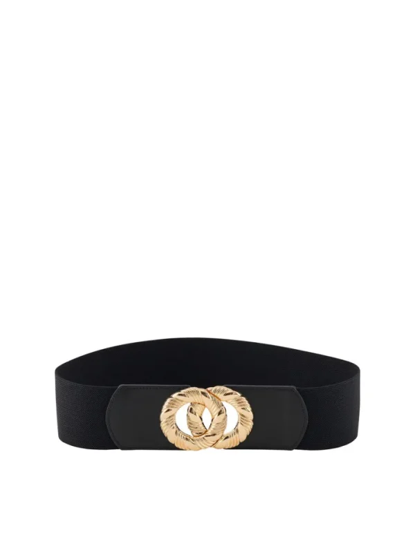 Pieces Belts<Caura Elasticated Waist Belt (Black)
