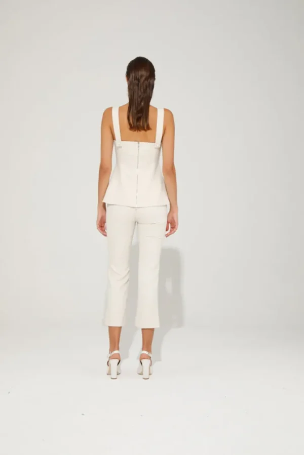 GoaGoa Occasionwear<Channy Pearl Button Top (Cream)