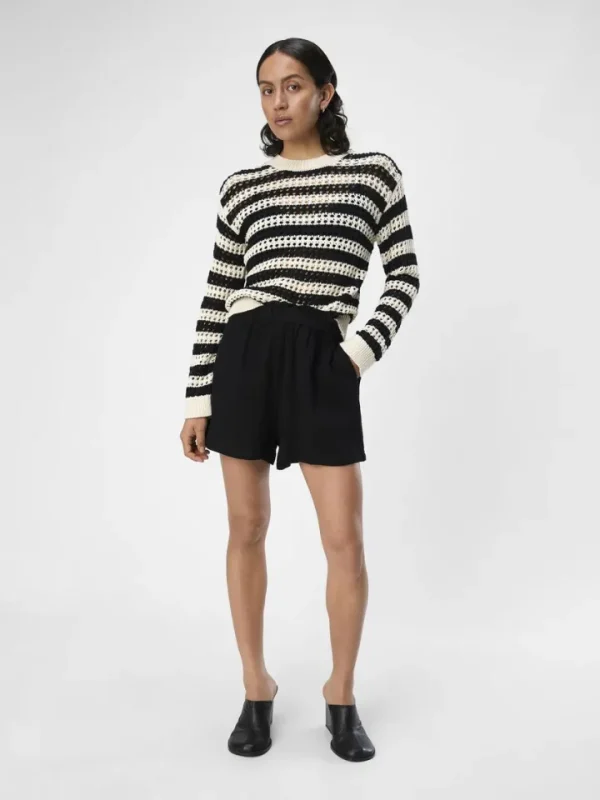 Object Jumpers & Cardigans<Charlie Open Weave Jumper (Sandshell/ Black)