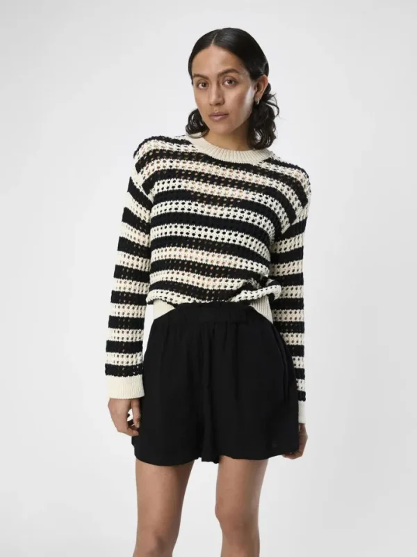 Object Jumpers & Cardigans<Charlie Open Weave Jumper (Sandshell/ Black)