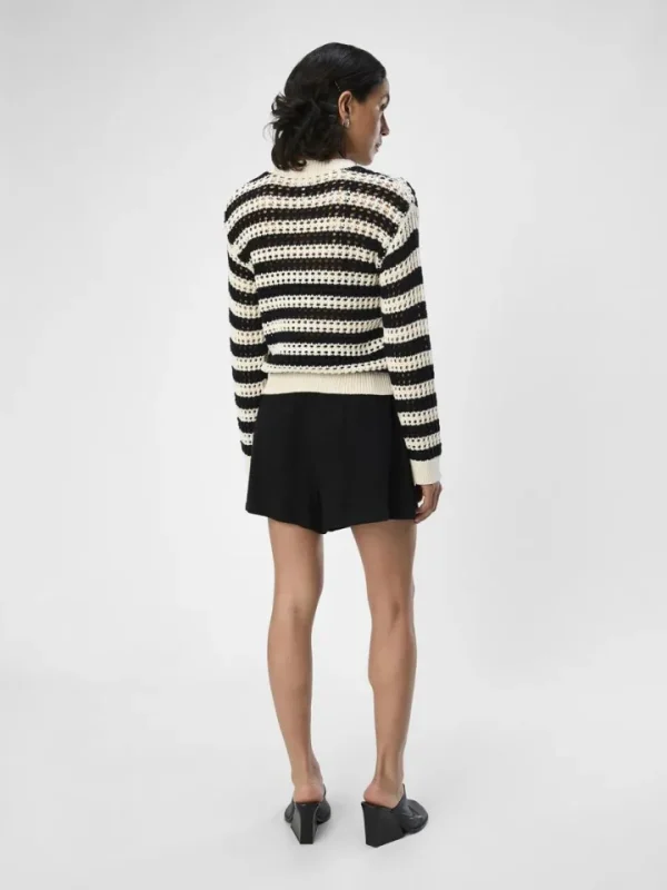 Object Jumpers & Cardigans<Charlie Open Weave Jumper (Sandshell/ Black)