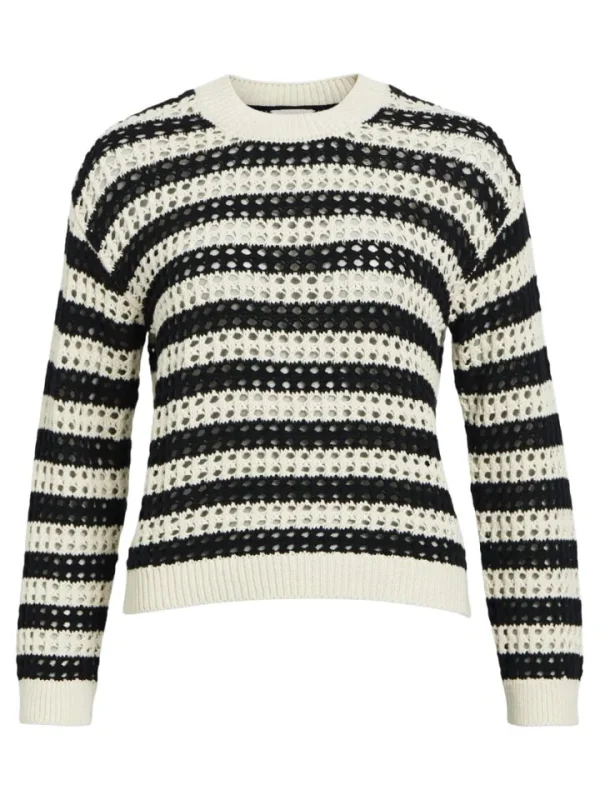 Object Jumpers & Cardigans<Charlie Open Weave Jumper (Sandshell/ Black)