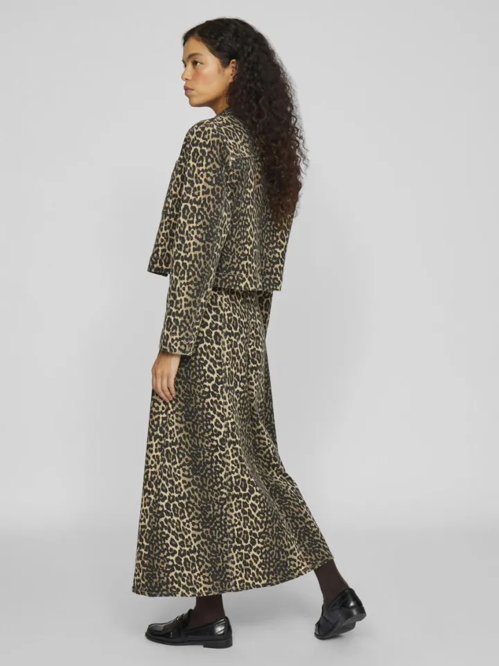 chia_leopard_print_midi_s_2.webp Vila Skirts<Chia Print Midi Skirt (Birch/)