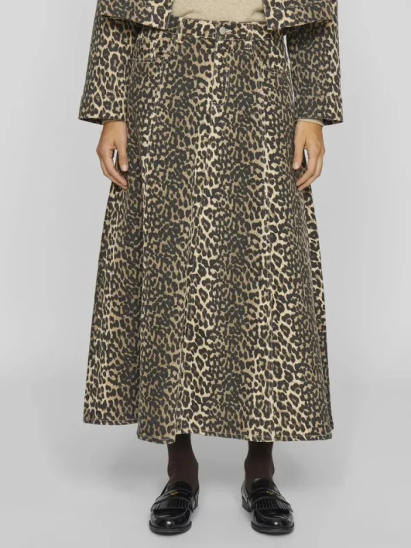 Vila Skirts<Chia Print Midi Skirt (Birch/)