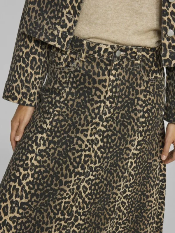 Vila Skirts<Chia Print Midi Skirt (Birch/)
