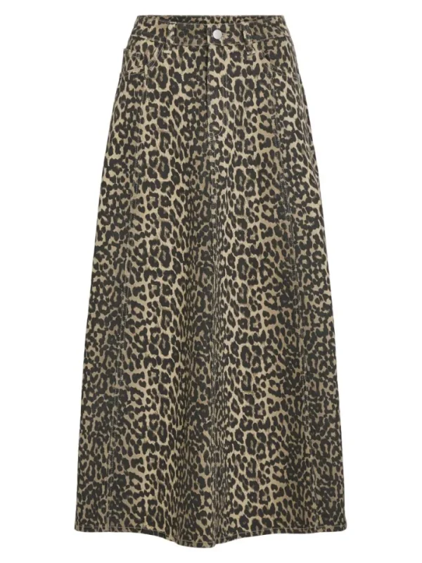 Vila Skirts<Chia Print Midi Skirt (Birch/)