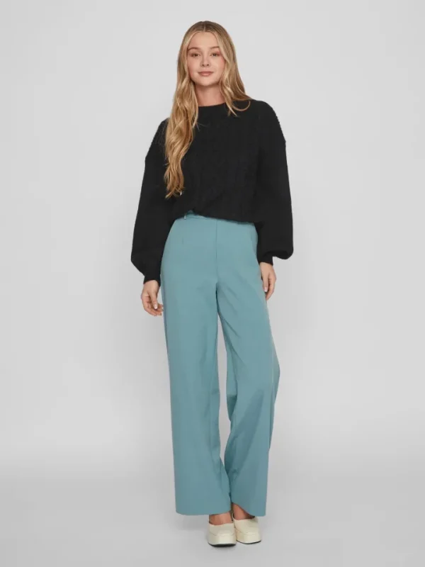 Vila Jumpers & Cardigans<CHINTI CABLE KNIT JUMPER (BLACK)