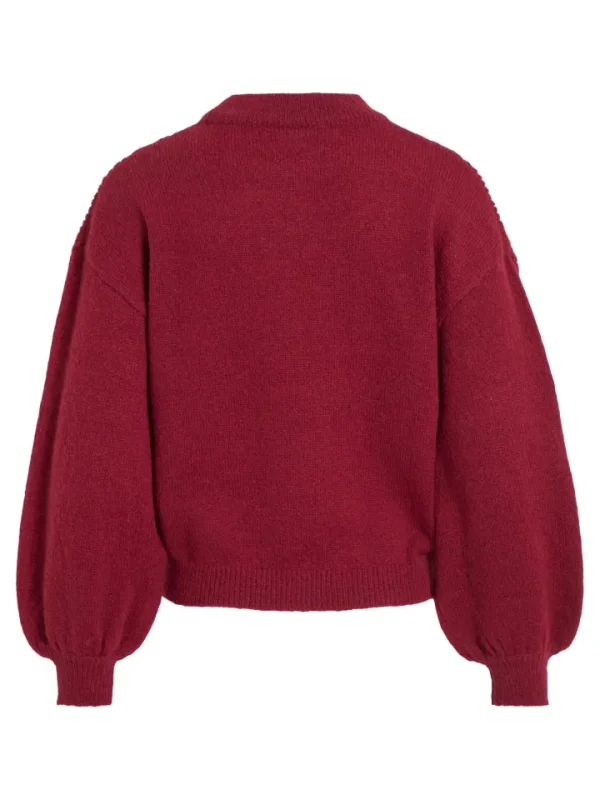 Vila Jumpers & Cardigans<CHINTI CABLE KNIT JUMPER (BEET RED)