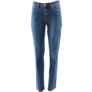 Rant & Rave Jeans<Chris Straight Leg Jeans (Mid Blue) Short