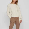 Vila Jumpers & Cardigans<CIA OPEN CARDIGAN (NATURAL MELANGE)