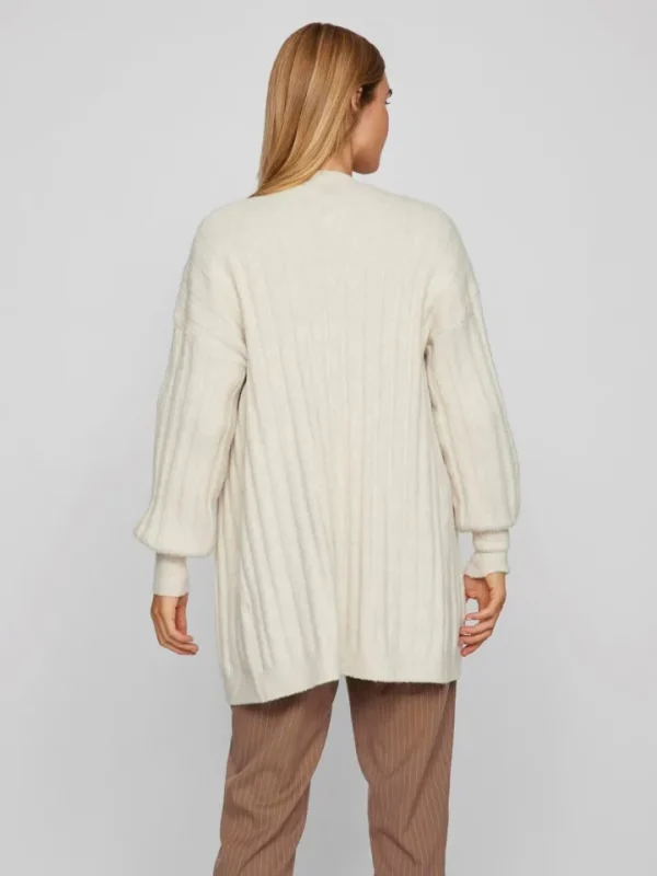 Vila Jumpers & Cardigans<CIA OPEN CARDIGAN (NATURAL MELANGE)