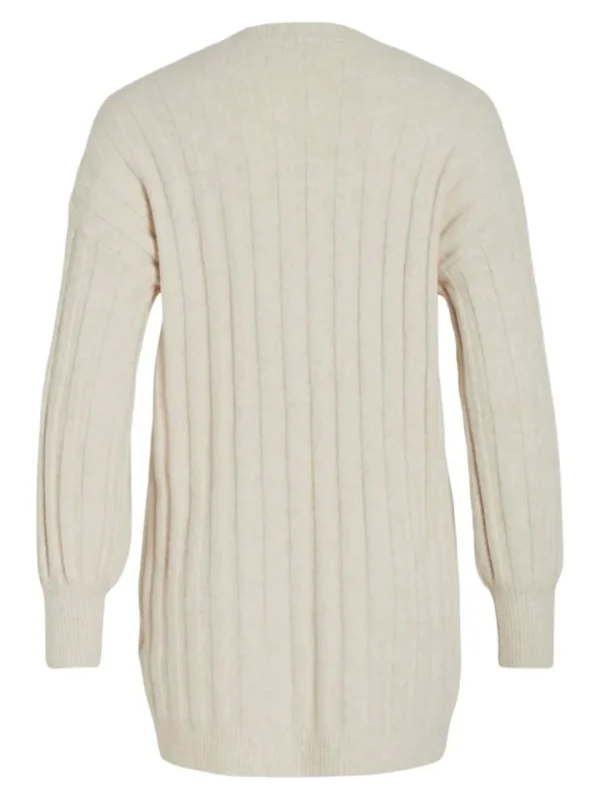 Vila Jumpers & Cardigans<CIA OPEN CARDIGAN (NATURAL MELANGE)